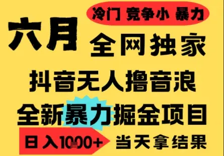 25年6月高爆抖音无人直播最新撸音浪掘金项目,小白可做,无脑日入1k+,门槛低可批量矩阵【揭秘】-创业猫 25年6月高爆抖音无人直播最新撸音浪掘金项目,小白可做,无脑日入1k+,门槛低可批量矩阵【揭秘】-创业猫