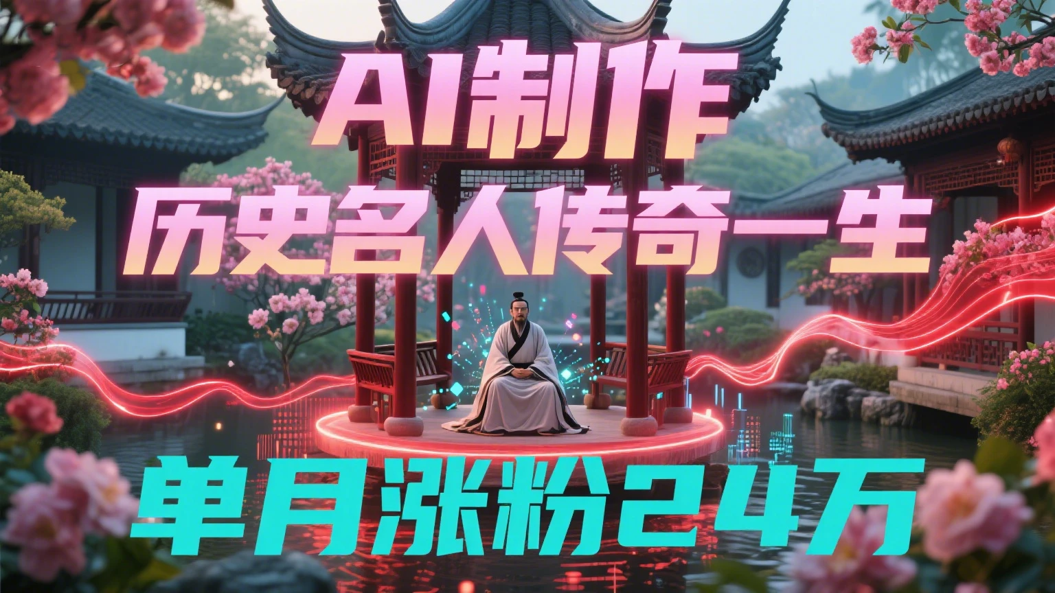 暴力起号!用AI制作历史名人传奇一生,单月涨粉24万,涨粉+变现赛道黑马来了-创业猫 暴力起号!用AI制作历史名人传奇一生,单月涨粉24万,涨粉+变现赛道黑马来了-创业猫