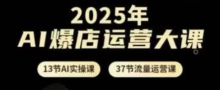 2025年AI爆店运营大课，13节AI实操课+37节流量运营课-项目资料商城