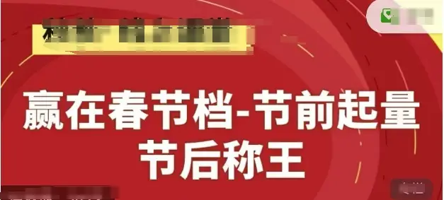 赢在春节档-节前起量，后称王，淘系精品线上系列课-项目资料商城