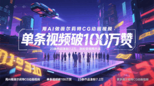 用AI做薇尔莉特CG动画视频，单条视频破100万赞，23条作品涨粉7.2万，涨粉变现两不误-项目资料商城