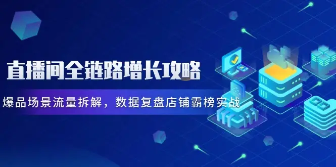 直播间全链路增长攻略，爆品场景流量拆解，数据复盘店铺霸榜实战-项目资料商城