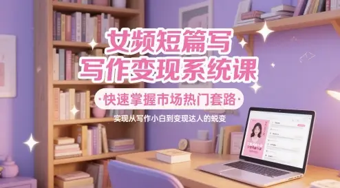 女频短篇写作变现系统课，快速掌握市场热门套路，实现从写作小白到变现达人的蜕变-项目资料商城