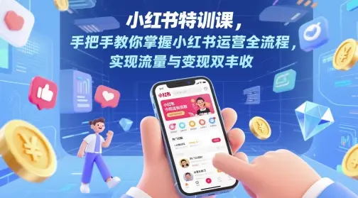 小红书特训课，手把手教你掌握小红书运营全流程，实现流量与变现双丰收-项目资料商城