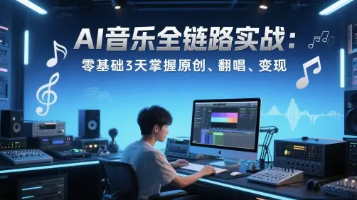 AI音乐全链路实战变现课：零基础3天掌握原创、翻唱、变现-项目资料商城