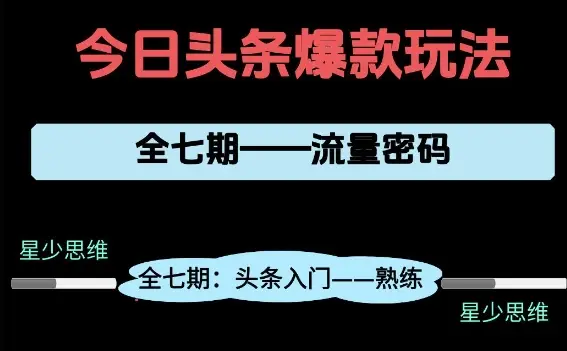 头条系列全七期项目拆解，全是干货，新手从0-1必经过程，99的人会踩的坑-项目资料商城