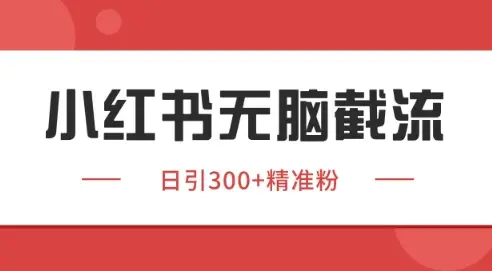 小红书截流同行客源，独家野路子获客玩法 日引200+暴力获客【揭秘】-项目资料商城