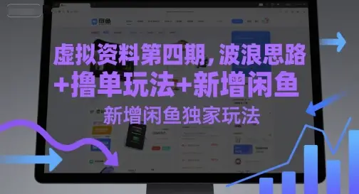 虚拟资料第四期，波浪思路+撸单玩法，新增闲鱼独家玩法-项目资料商城