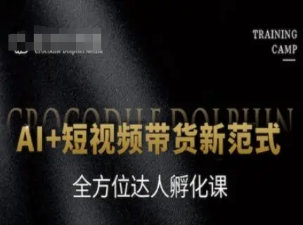 AI+短视频带货新范式，全方位达人孵化课-项目资料商城