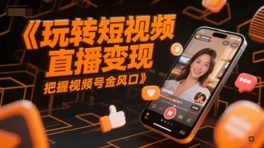 玩转短视频直播变现，把握视频号金风口-项目资料商城