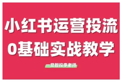 小红书运营投流，小红书广告投放从0到1的实战课，学完即可开始投放(更新)-项目资料商城