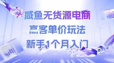 咸鱼无货源电商，高客单价玩法，新手1个月入门-项目资料商城