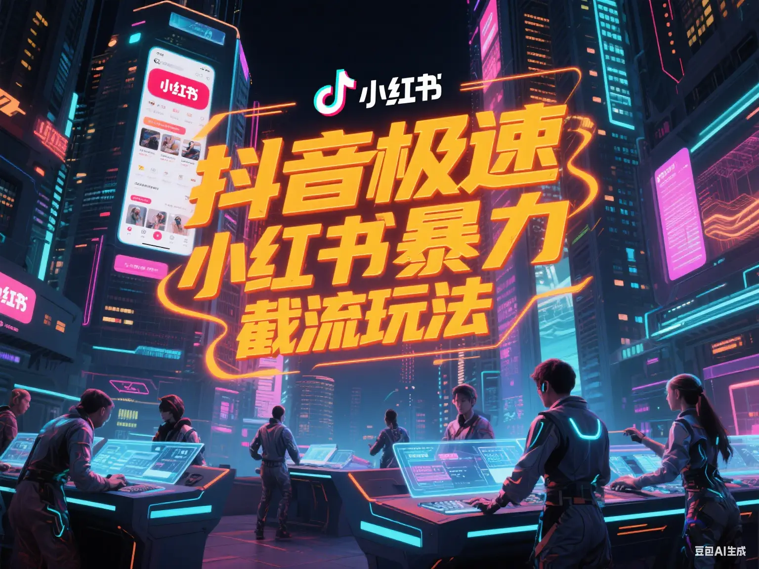 抖音极速拉新小红书暴力截流玩法-项目资料商城