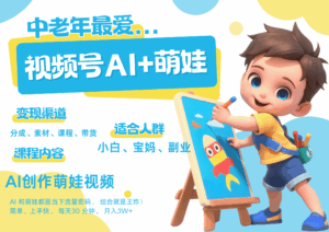 AI+萌娃，又一爆款密码，小白3步上手每天十分钟，泼天流量，发布就爆！月入5W，抓紧学！-项目资料商城