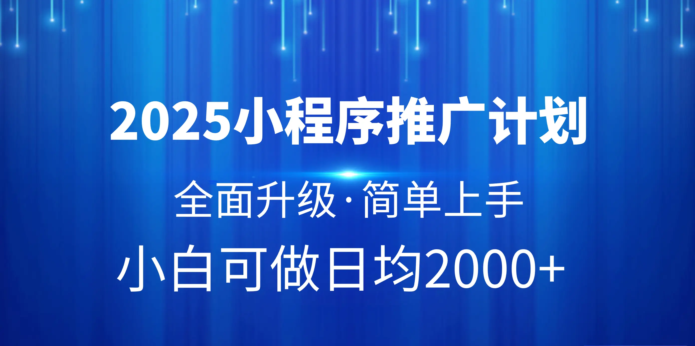 2025小程序推广计划，全面升级，简单上手，日均2000+-项目资料商城