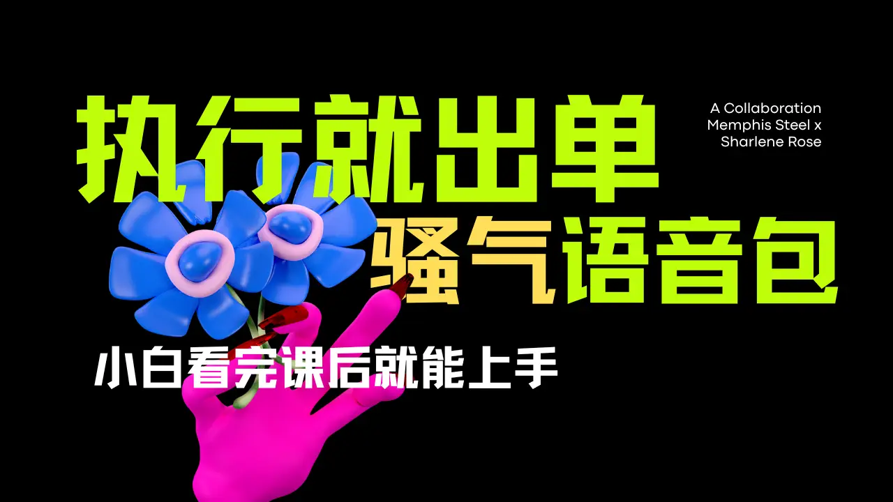 爆火全网的开车导航骚气语音包。只要执行就出单，小白看完课程就能实操，当天收益2000+-项目资料商城