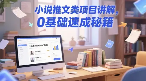 小说推文类项目讲解，0 基础速成秘籍-项目资料商城