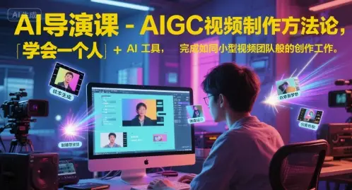 AI导演课-AIGC视频制作方法论，学会一个人+AI工具，完成如同小型视频团队般的创作工作，实现导演梦-项目资料商城