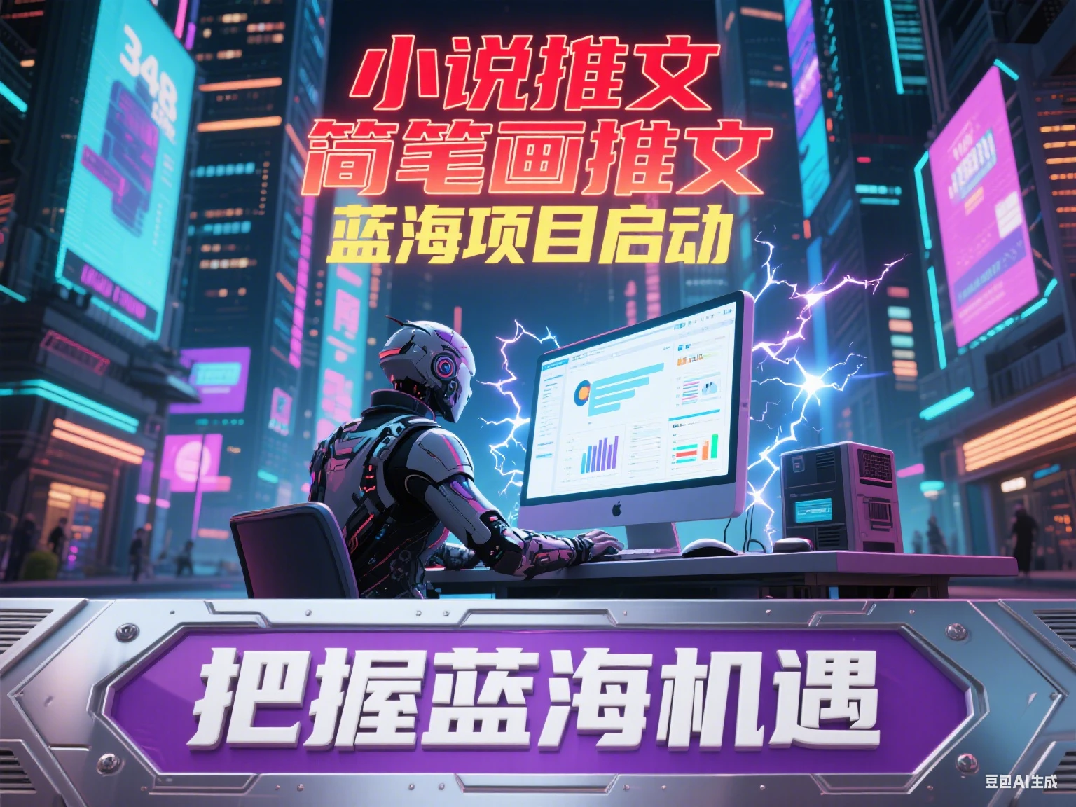 【精】小说推文 简笔画推文蓝海项目启动-项目资料商城