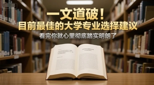 【精】付费文章：一文道破！目前最佳的大学专业选择建议，看完你就心里彻底踏实明朗了-项目资料商城