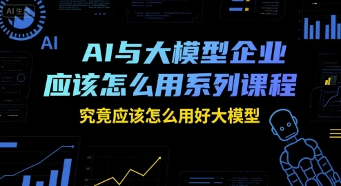 【精】AI与大模型企业应该怎么用系列课程，究竟应该怎么用好大模型-项目资料商城
