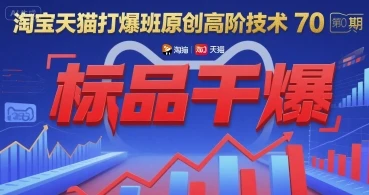 【精】淘宝天猫打爆班原创高阶技术第70期：标品干爆-项目资料商城