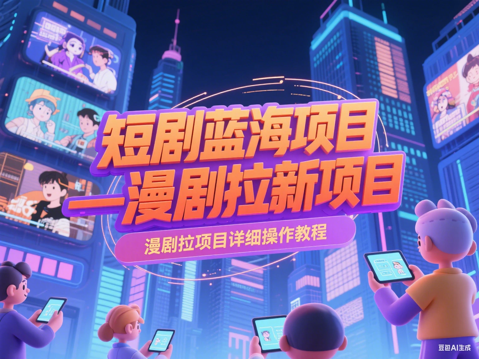 【精】短剧蓝海项目—漫剧拉新项目详细操作教程-项目资料商城