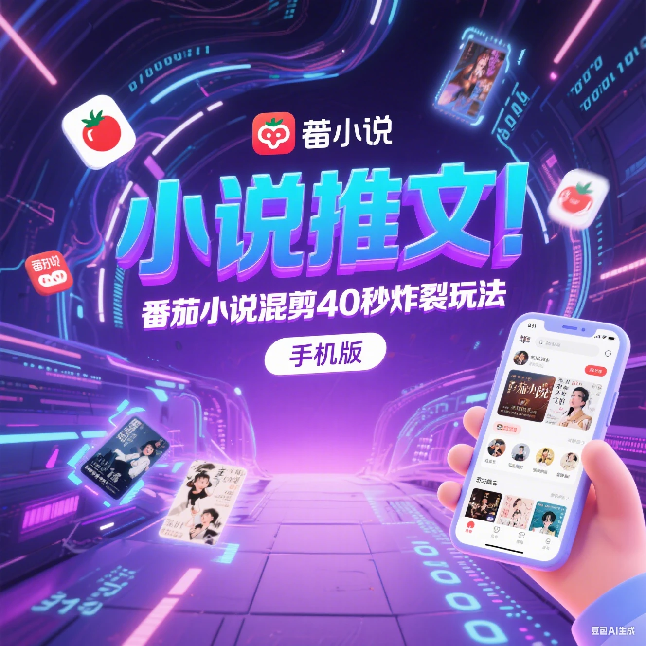 【精】小说推文 番茄小说混剪40秒炸裂玩法 手机版-项目资料商城