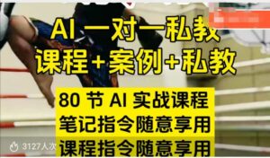 【精】AI指令实战课，课程+案例，80节AI实战课程，笔记指令随意享用，课程指令随意享用(更新7月)-项目资料商城