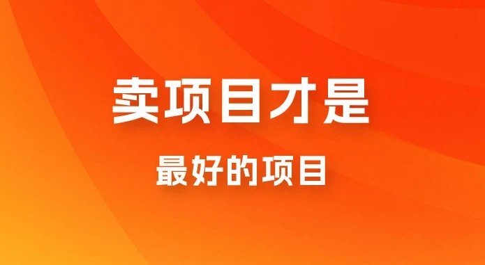 卖项目才是最好的项目，知识付费-项目资料商城