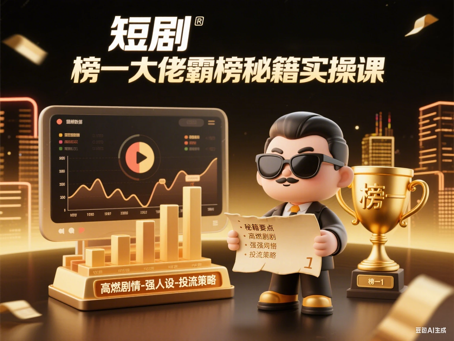 短剧 榜一大佬霸榜秘籍实操课-项目资料商城