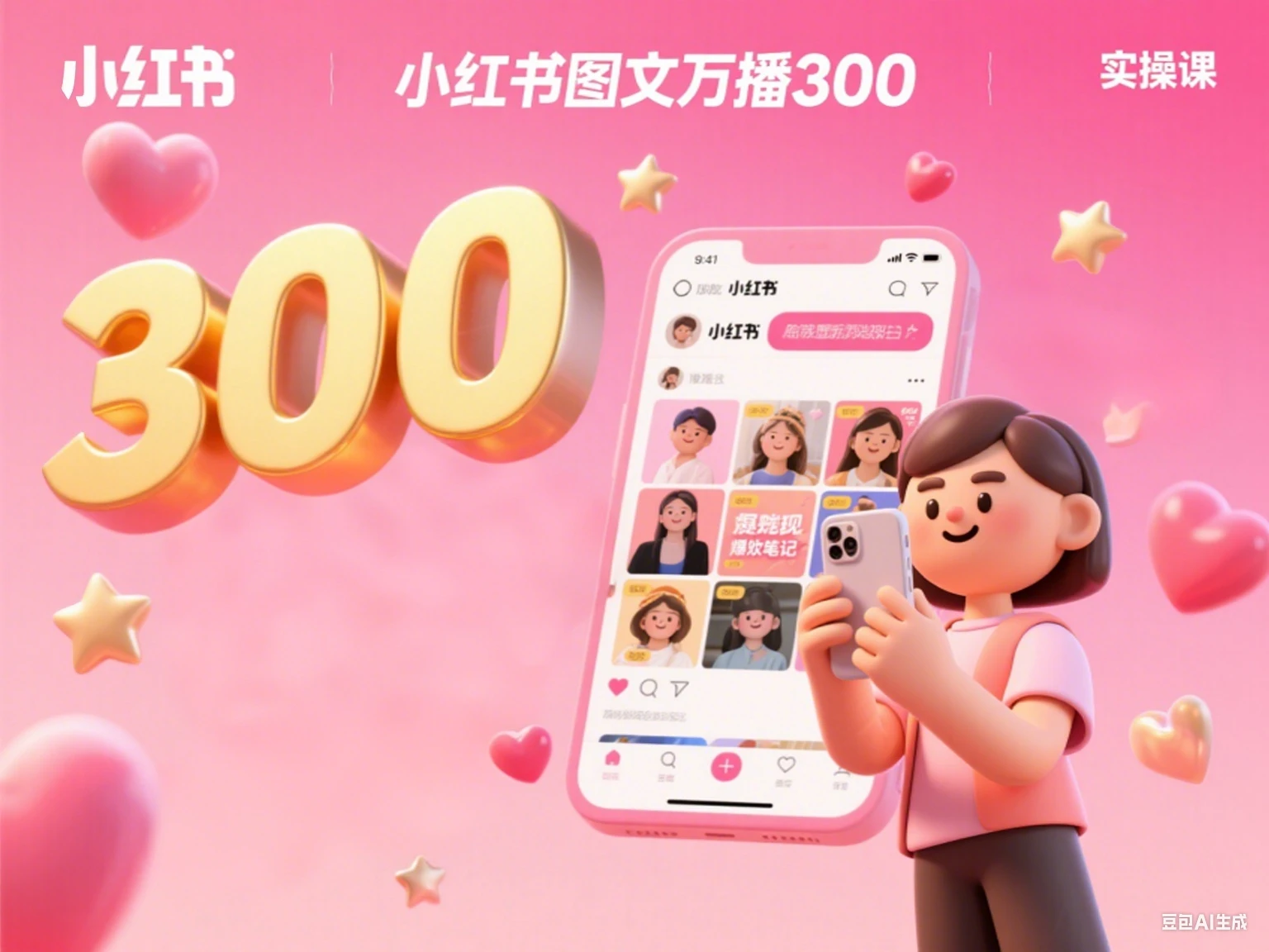 小红书图文 万播300实操课-项目资料商城