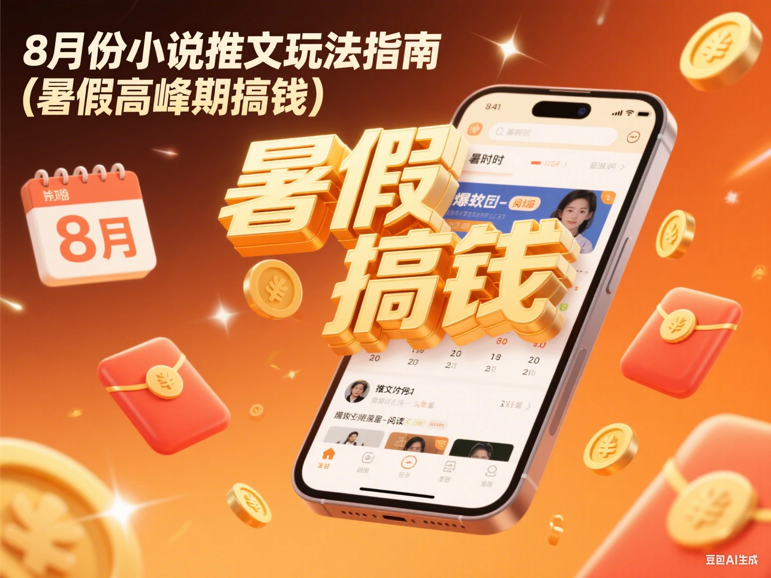 8月份小说推文玩法指南（暑假高峰期搞钱）-项目资料商城