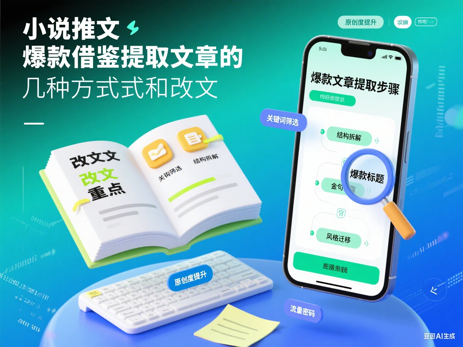 小说推文 爆款借鉴提取文章的几种方式和改文-项目资料商城