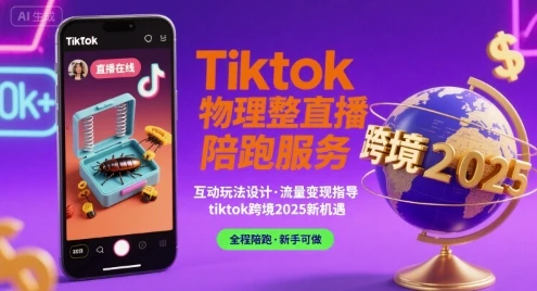 Tiktok物理整蛊直播陪跑服务-tiktok跨境2025-项目资料商城