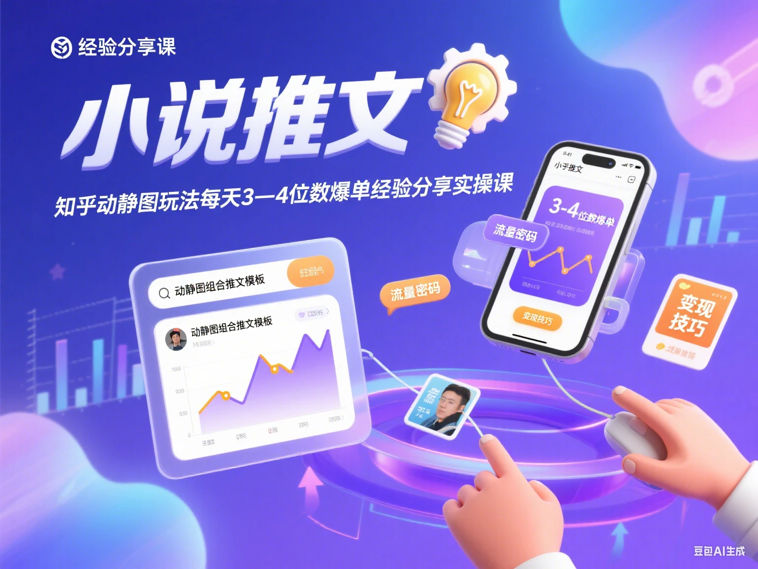 小说推文 知乎动静图玩法每天3—4位数爆单经验分享实操课-项目资料商城