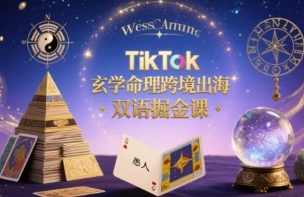 【精】TikTok玄学命理跨境出海双语掘金课，手把手教你用命理知识精准直击海外用户痛点-项目资料商城