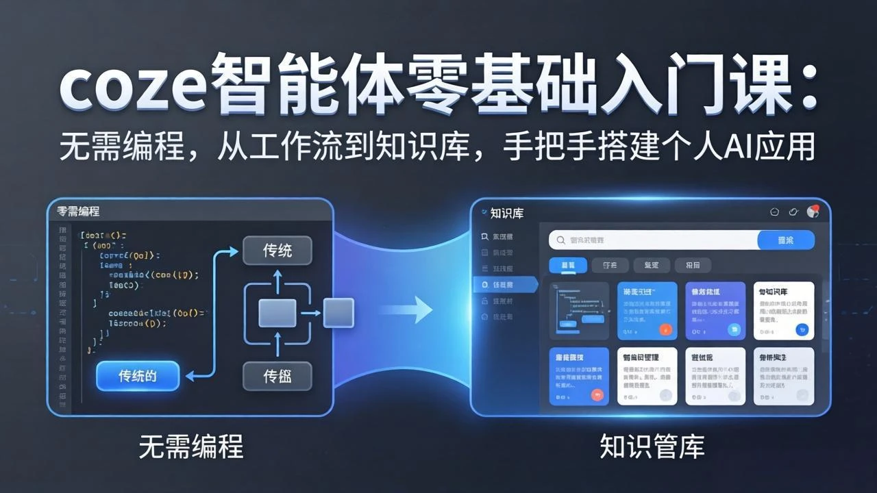 【精】coze智能体实战训练营零基础入门课:无需编程,从工作流到知识库,手把手搭建个人AI应用 【精】coze智能体实战训练营零基础入门课:无需编程,从工作流到知识库,手把手搭建个人AI应用