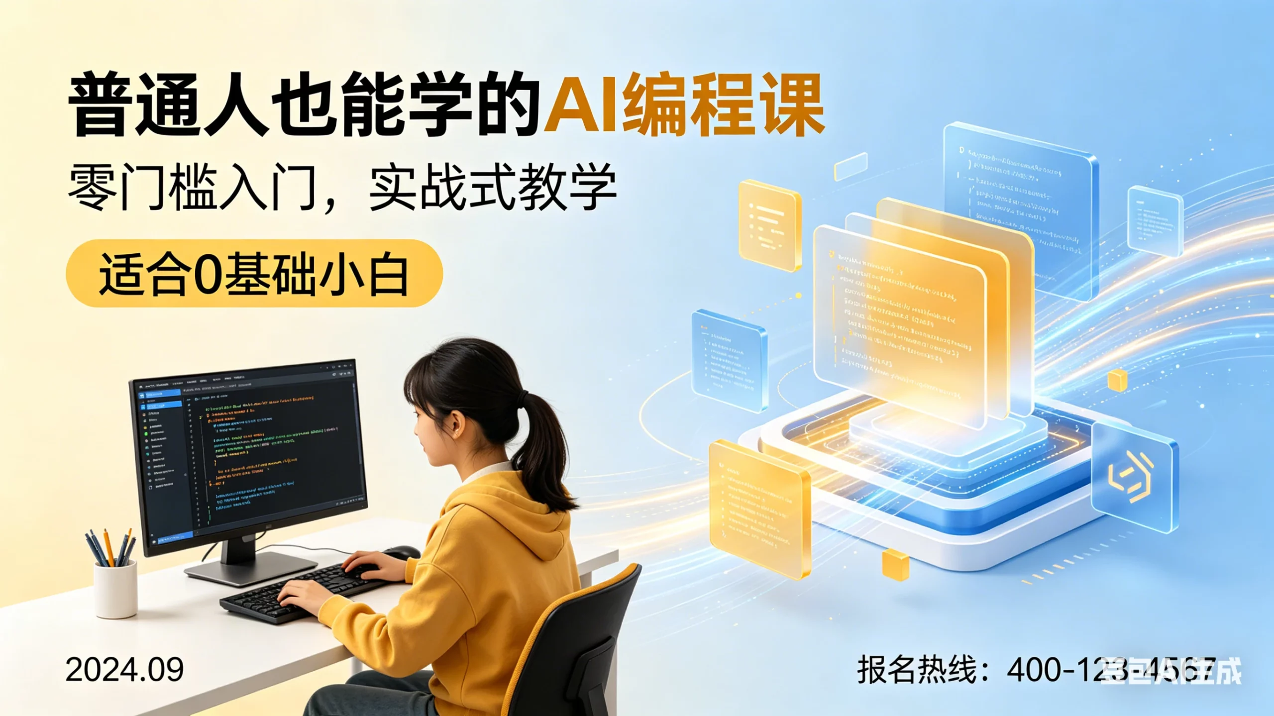 【精】大桶·普通人也能学的AI编程课，零门槛入门，实战式教学-项目资料商城