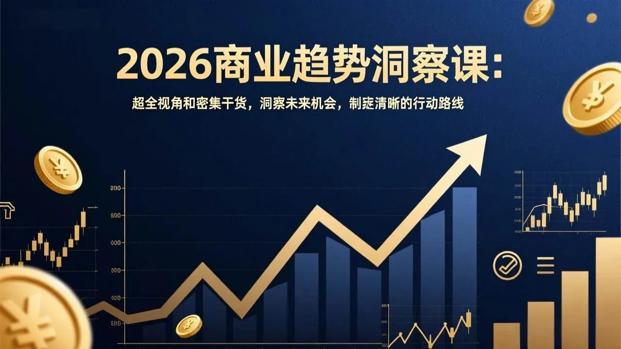 【精】2026商业趋势洞察课：超全视角和密集干货，洞察未来机会，制定清晰的行动路线-项目资料商城