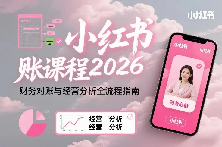 【精】小红书对账课程2026，财务对账与经营分析全流程指南-项目资料商城