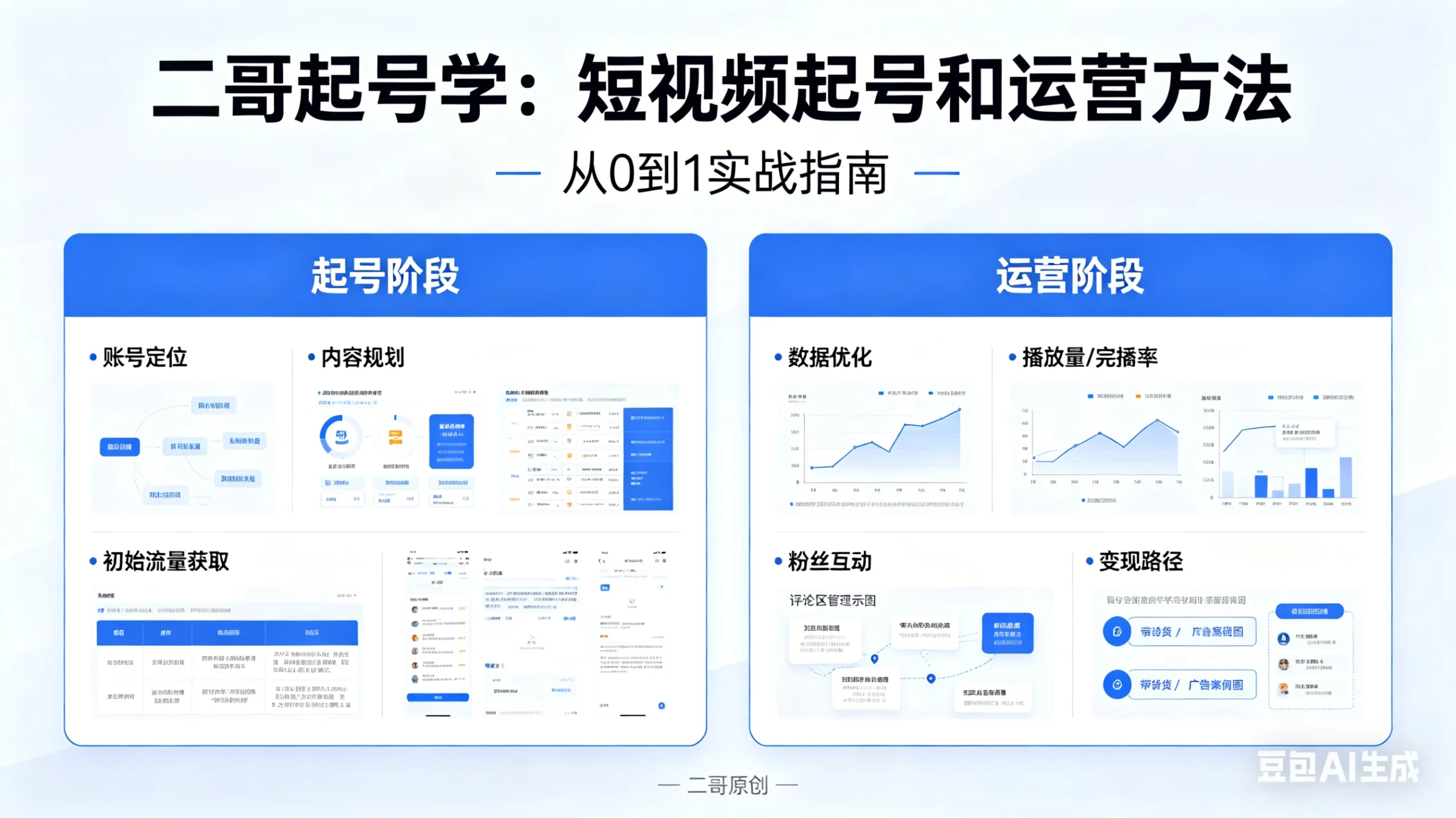 【精】二哥起号学：短视频起号和运营方法-项目资料商城