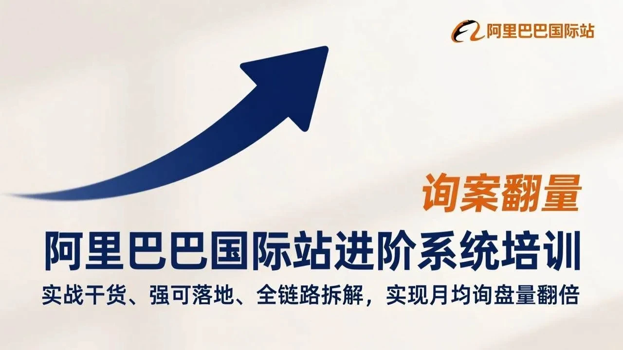 【精】阿里巴巴国际站进阶系统培训，实战干货、强可落地、全链路拆解，实现月均询盘量翻倍-项目资料商城