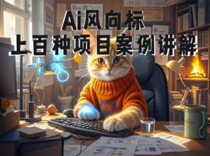 【精】Ai风向标-附100种项目案例玩法-0基础小白到大神ai视频商业应用教学（26年4月更新）-项目资料商城