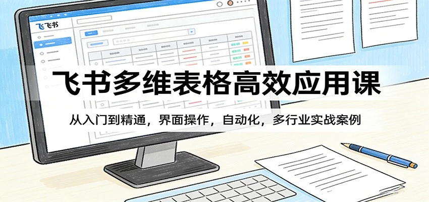 【精】飞书多维表格高效应用课：从入门到精通，自动化操作与多行业变现实战案例-项目资料商城