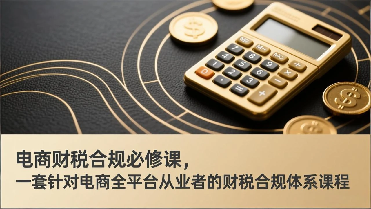 电商财税合规必修课，是一套针对电商全平台从业者的财税合规体系课程-项目资料商城