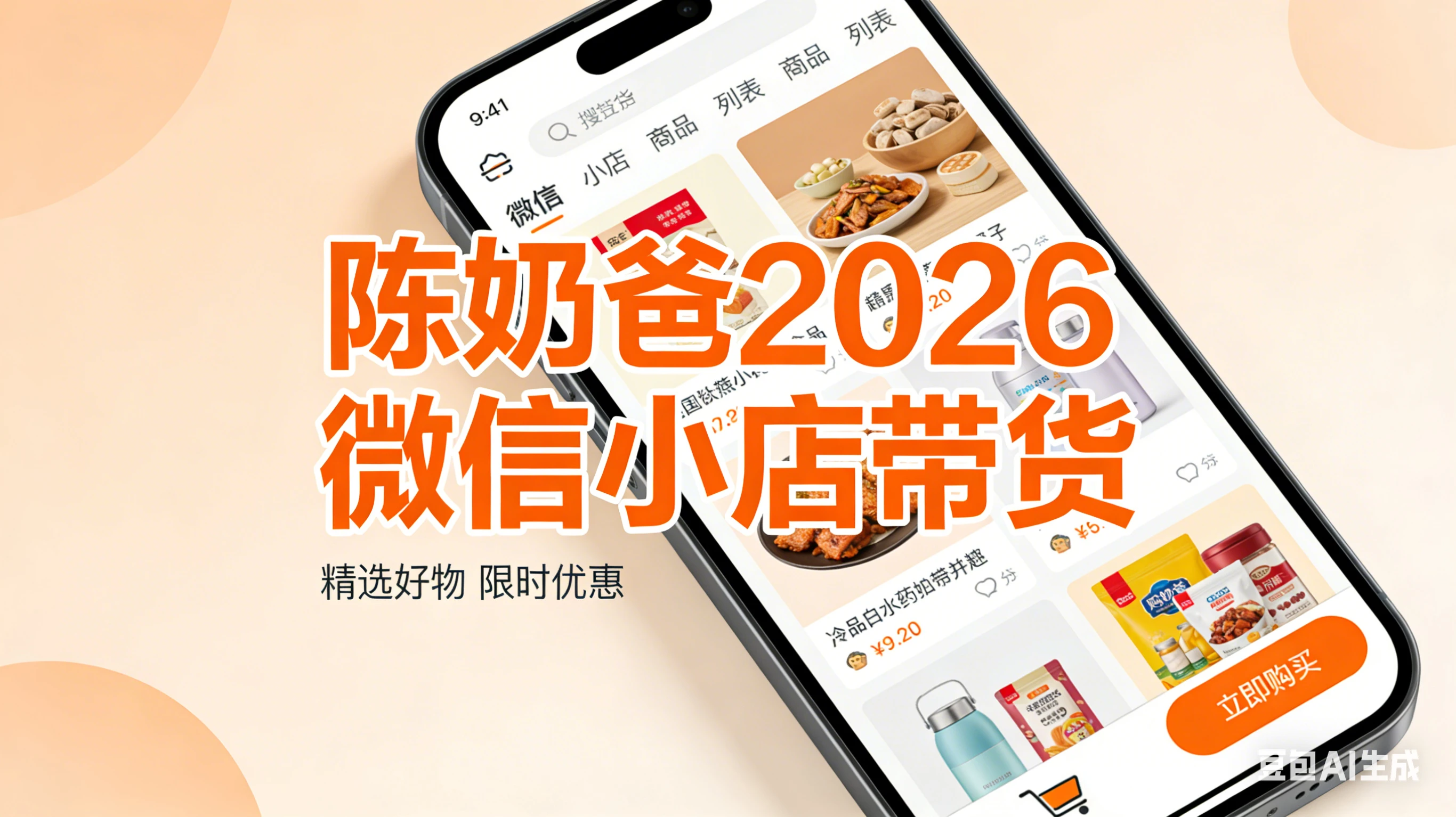 【精】陈奶爸2026微信小店带货