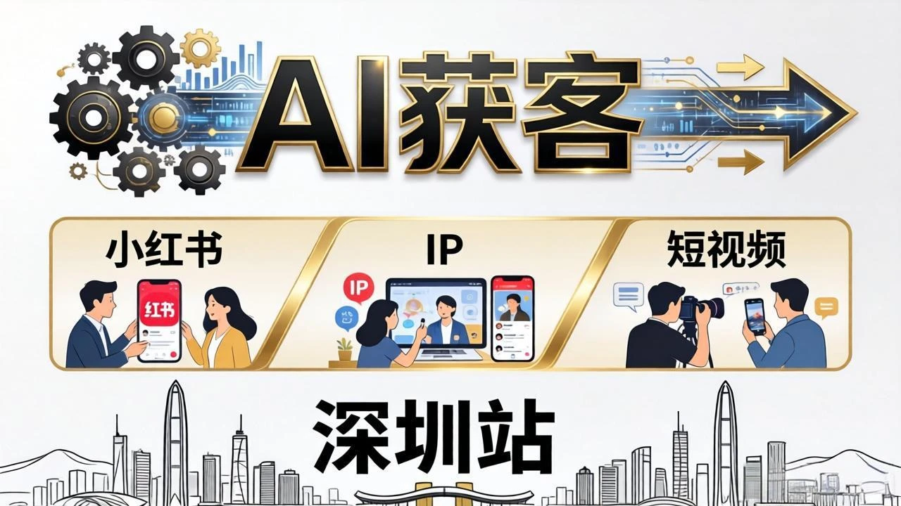 【精】2026AI获客大课深圳站：4月17日-19日3天2夜拆透小红书+IP+短视频，老板操盘手必来-项目资料商城