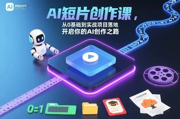 【精】AI短片创作课，从0基础到实战项目落地，开启你的AI创作之路-项目资料商城