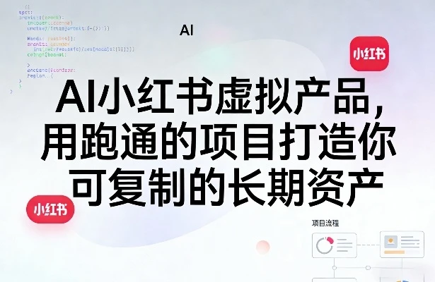 【精】AI小红书虚拟产品，用跑通的项目打造你可复制的长期资产-项目资料商城